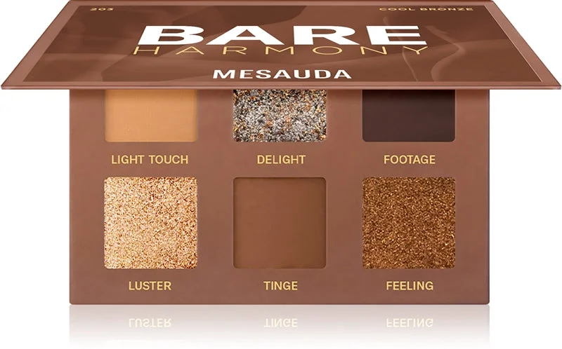 Mesauda Milano Bare Harmony palette di ombretti colore 203 Cool Bronze 6x1 g