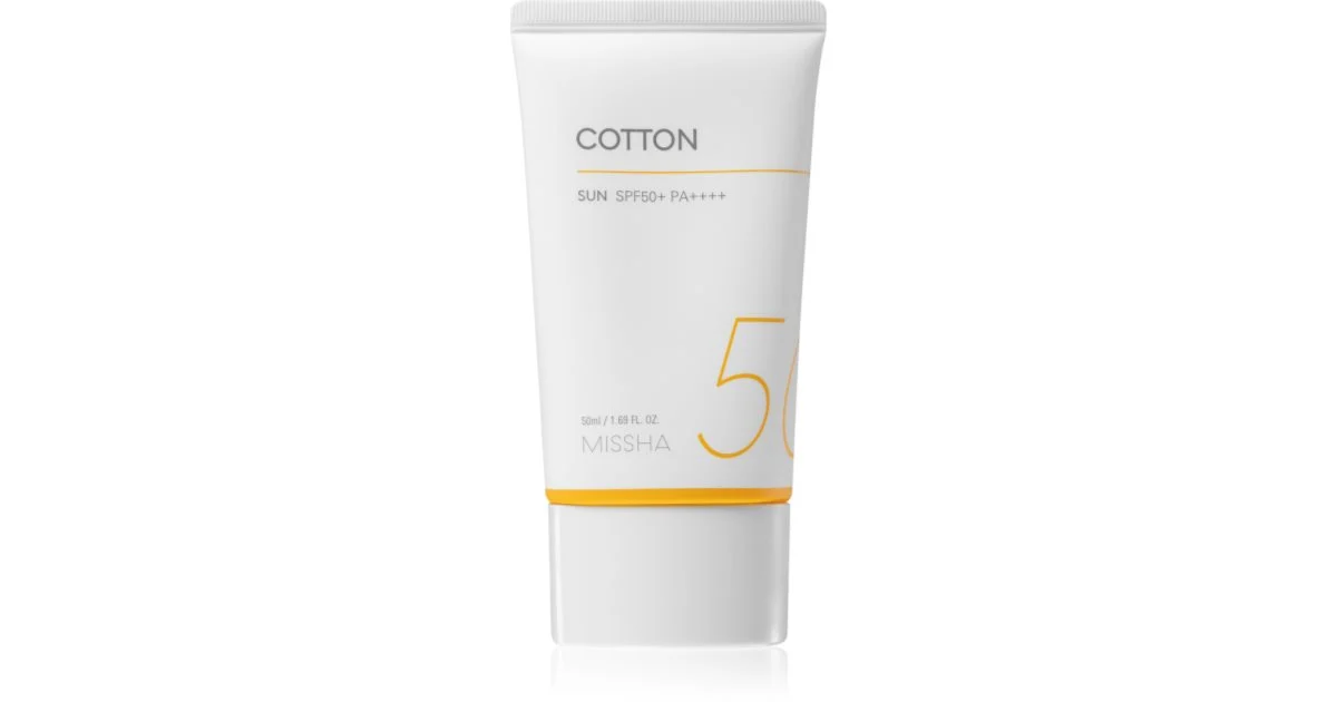 Missha All Around Safe Block Cotton Sun crema solare SPF 50+ per pelli sensibili e allergiche 50 ml