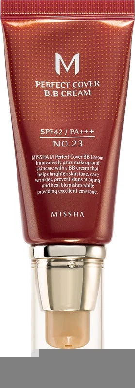 Missha M Perfect Cover BB cream ad alta protezione UV colore No. 23 Natural Beige SPF42/PA+++ 50 ml