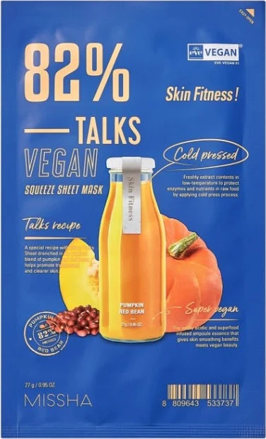 Missha Talks Vegan Squeeze Skin Fitness (maschera in tessuto) 27 g