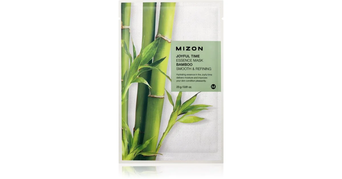 Mizon Joyful Time Bamboo maschera in tessuto effetto lisciante 23 g