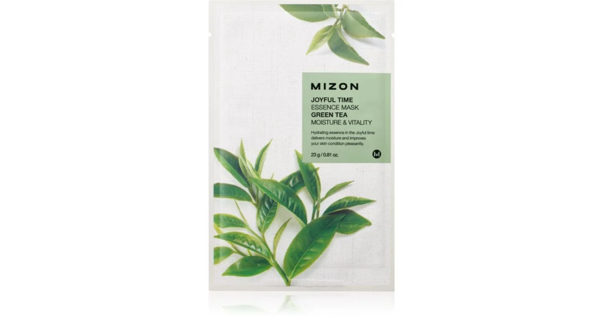 Mizon Joyful Time Green Tea maschera in tessuto idratante e rivitalizzante 23 g