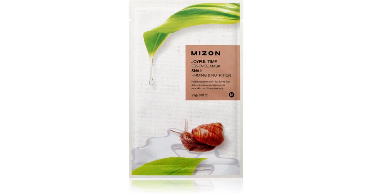 Mizon Joyful Time Snail maschera viso nutriente in tessuto effetto rassodante 23 g