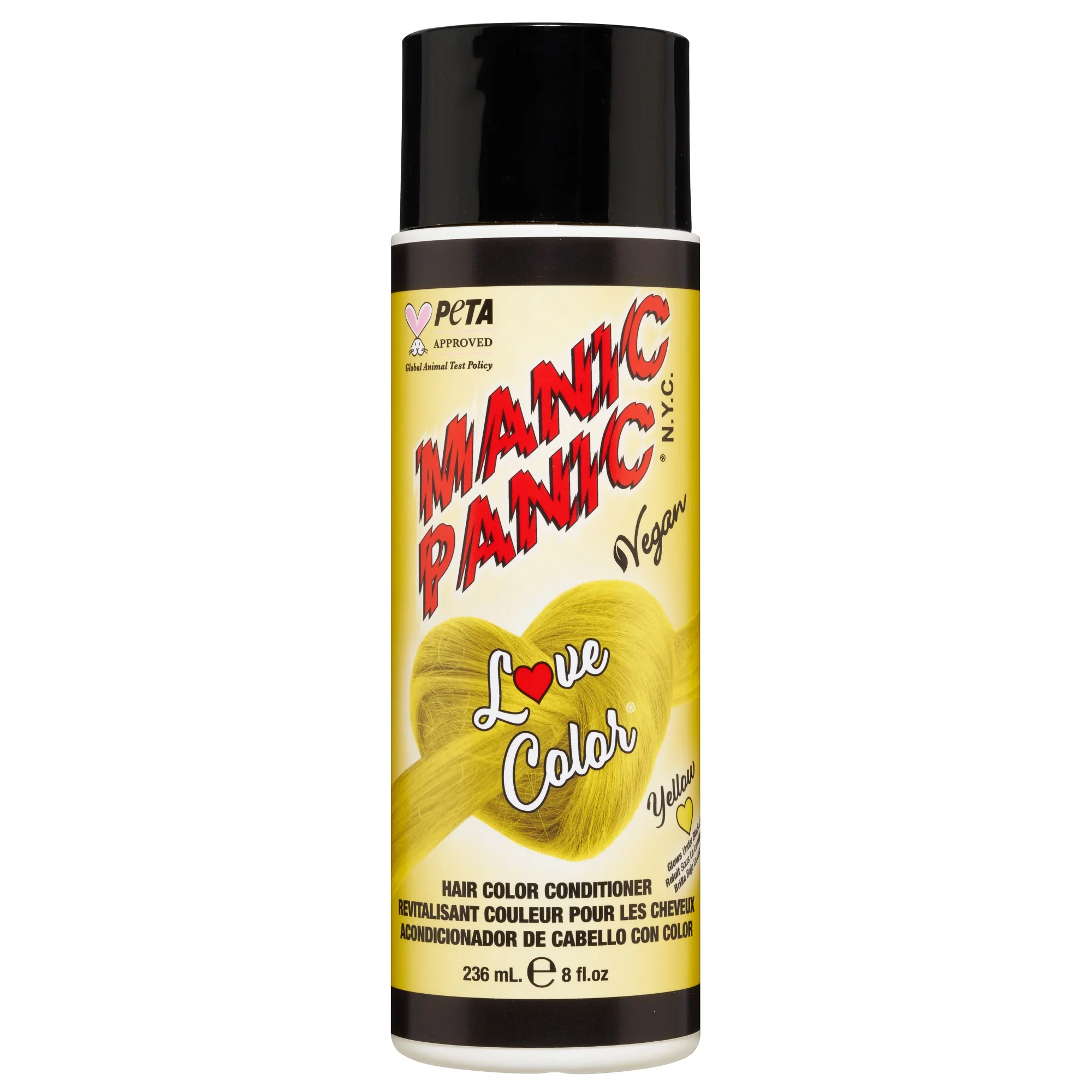 MANIC PANIC LOVE COLOR HAIR CONDITIONER YELLOW HEART 236 ML.