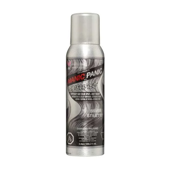 MANIC PANIC SILVER STILETTO – AMPLIFIED TEMPORARY SPRAY-ON COLOR AND ROOT TOUCH-UP