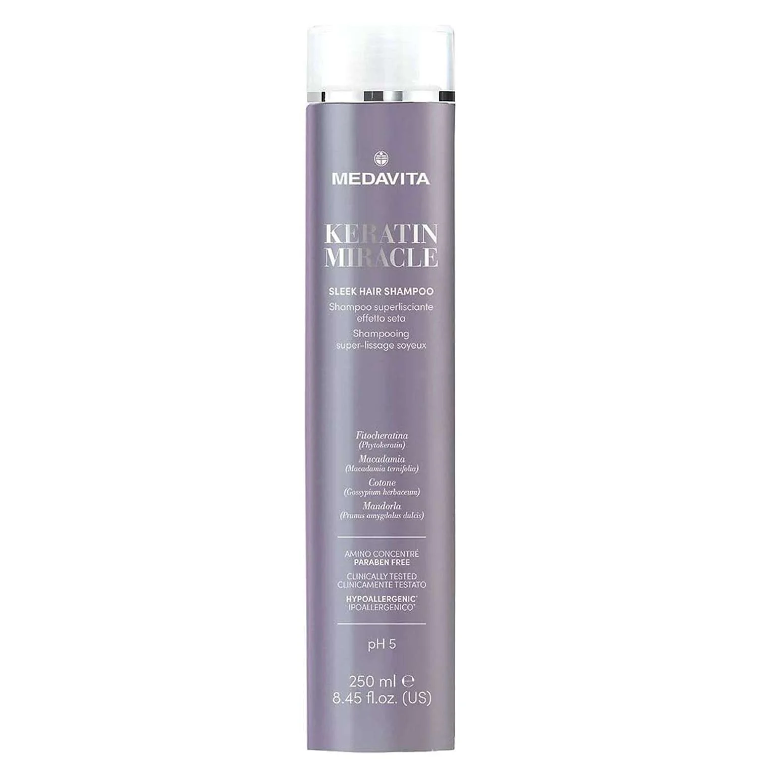 MEDAVITA KERATIN MIRACLE SLEEK HAIR SHAMPOO 250ML