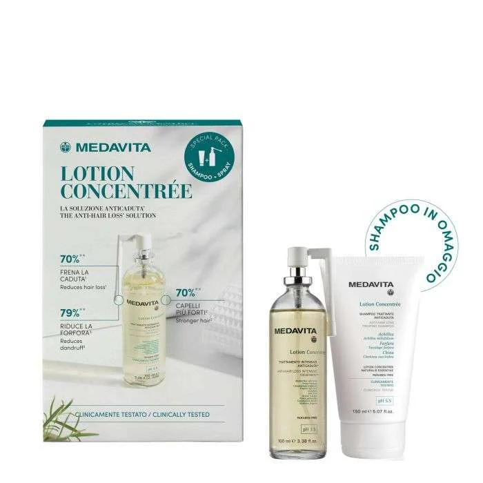 MEDAVITA LOTION CONCENTREE SPECIAL PACK SPRAY 100 ML + SHAMPOO 150 ML IN OMAGGIO