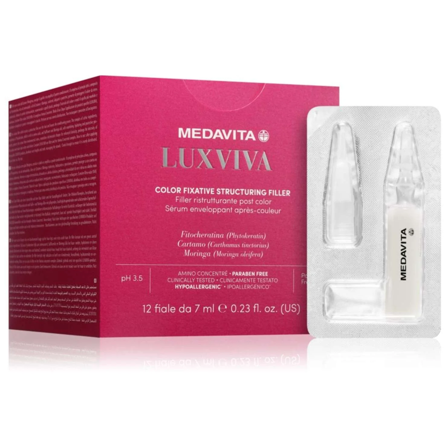 MEDAVITA LUXVIVA COLOR FIXATIVE STRUCTURING FILLER – FILLER POST COLOR 12×7 ML