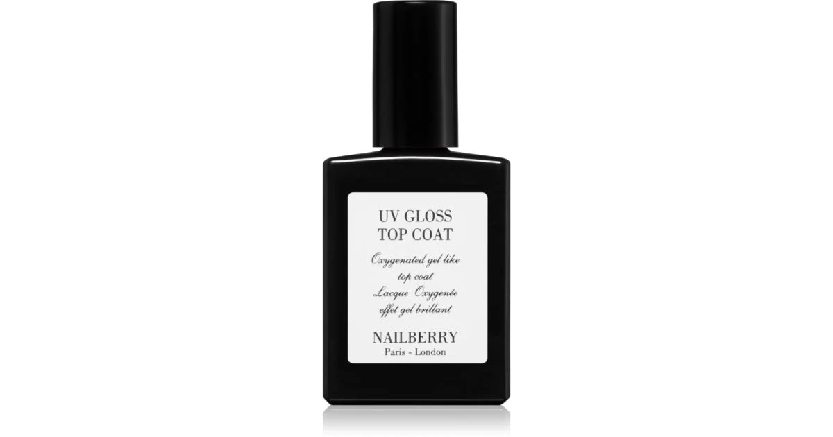 NAILBERRY UV Gloss Top Coat smalto per unghie effetto gel senza l’uso di lampade UV/LED 14 ml