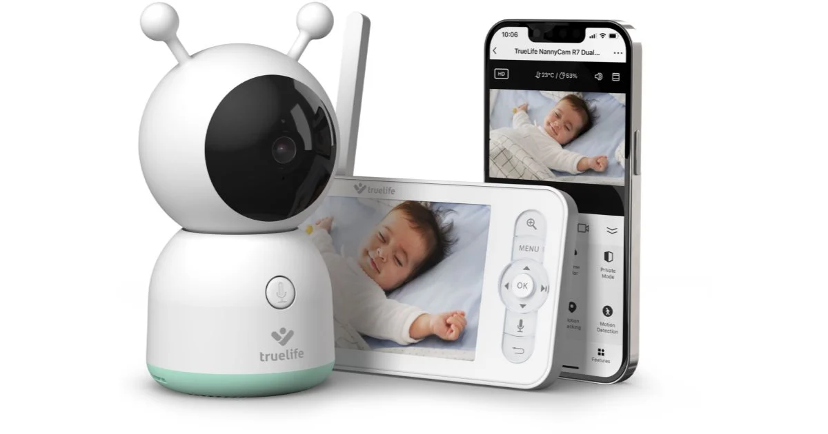 TrueLife NannyCam R7 Dual Smart Baby Monitor video digitale