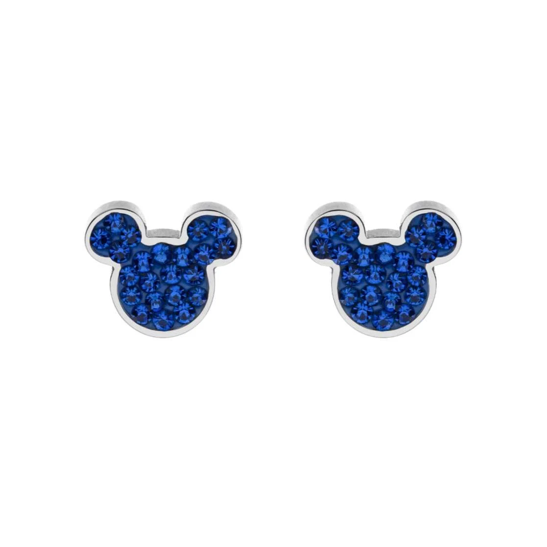 ORECCHINI IN ACCIAIO MICKEY BLU