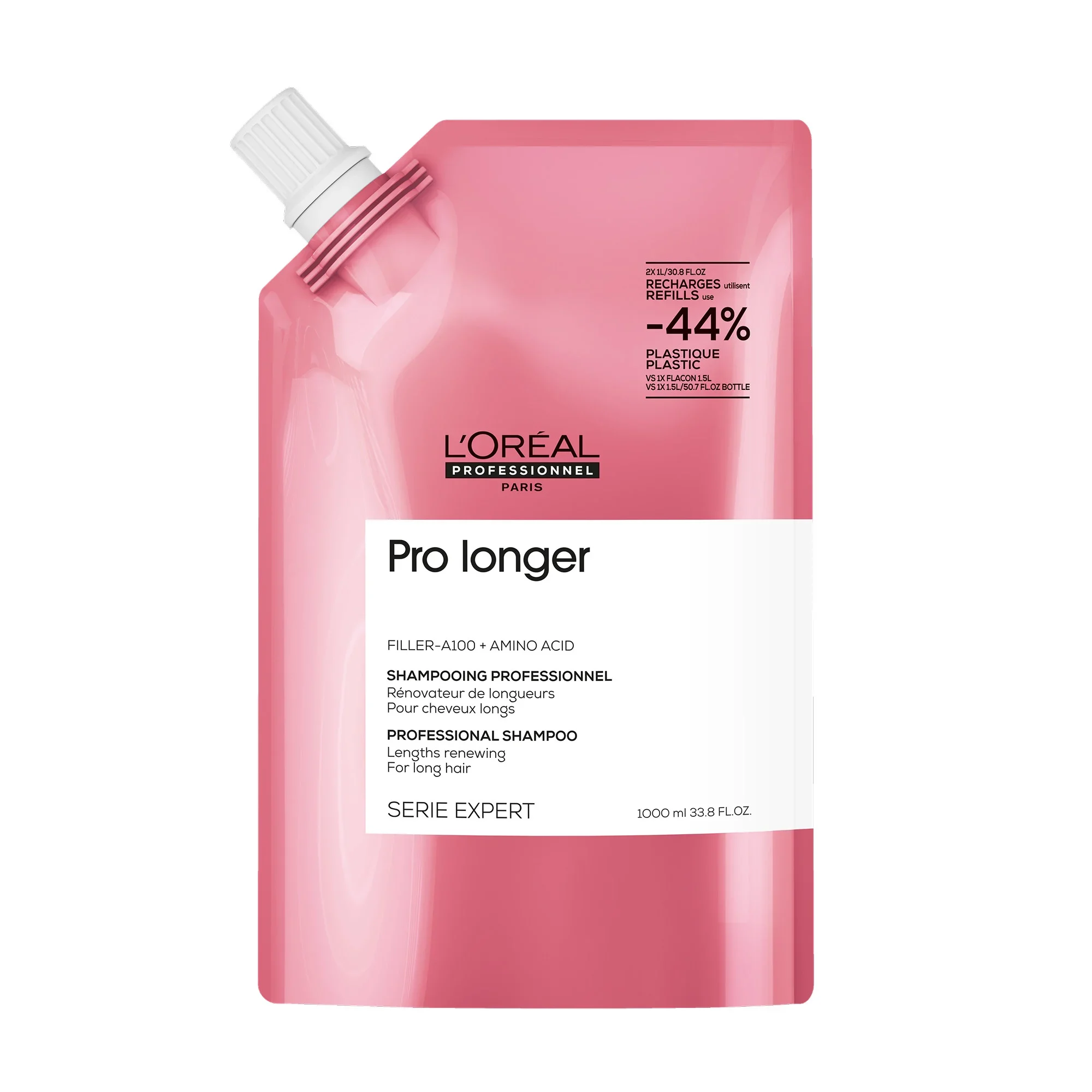 SERIE EXPERT PRO LONGER SHAMPOO REFILL 1000 ML.