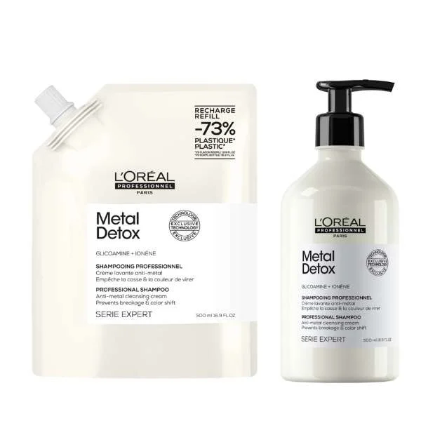 SERIE EXPERT METAL DETOX SHAMPOO CHELANTE 500 ML. + REFILL 500ML