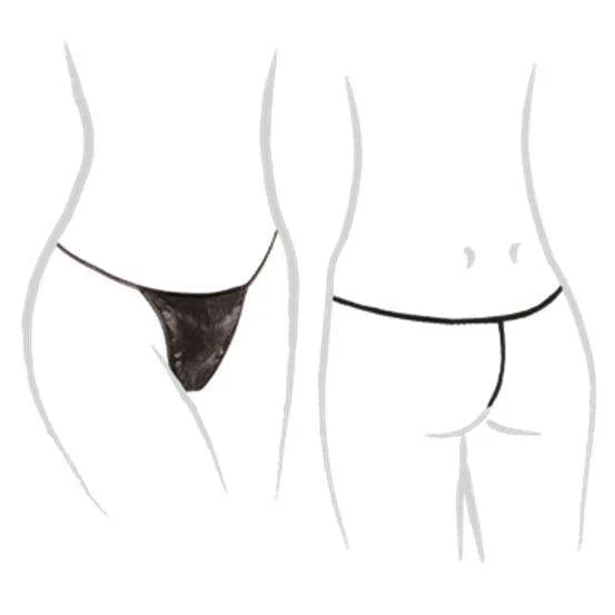 PERIZOMA DONNA NERO IN TNT 100 PZ.