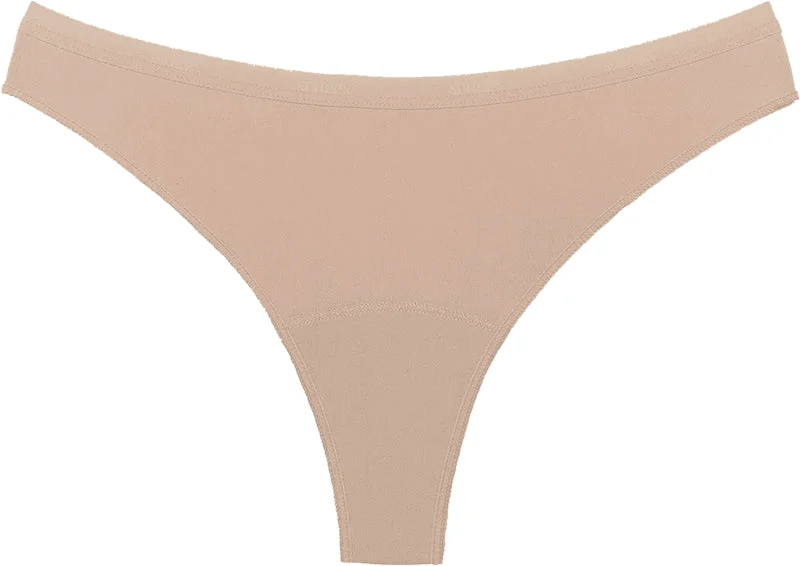 Snuggs Period Underwear Brazilian Light Tencel™ Lyocell Beige mutandine mestruali in tessuto per mestruazioni deboli taglia S