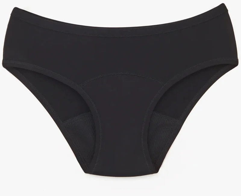 Snuggs Period Classic: Heavy Flow Black mutandine mestruali in tessuto per le mestruazioni abbondanti taglia XS
