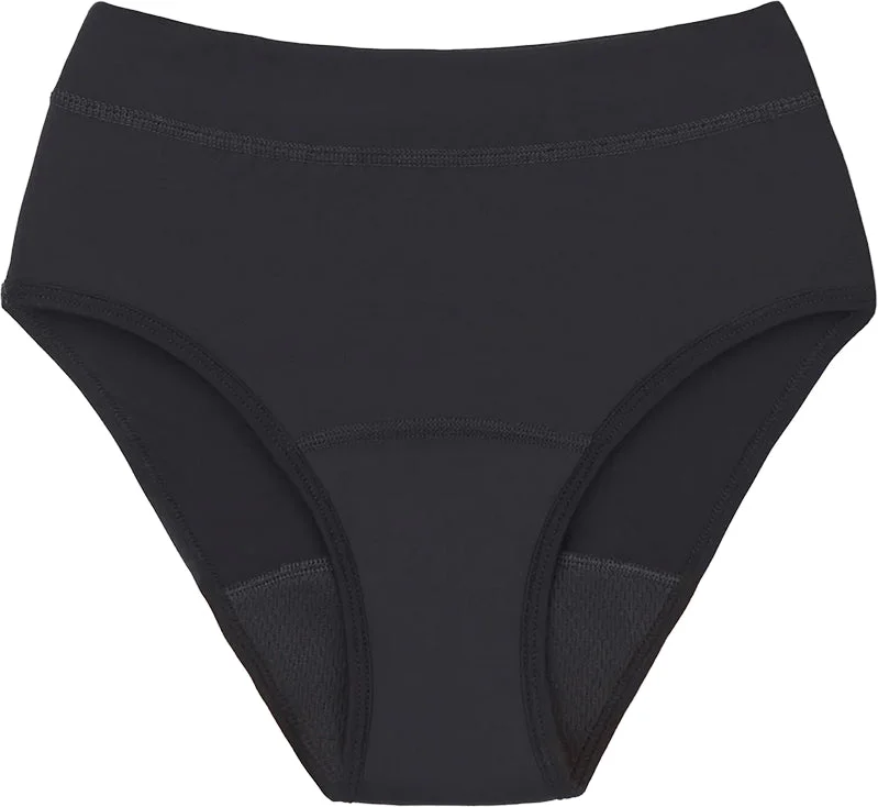 Snuggs Period Hugger: Extra Flusso pesante nero mutandine mestruali in tessuto per le mestruazioni abbondanti taglia S