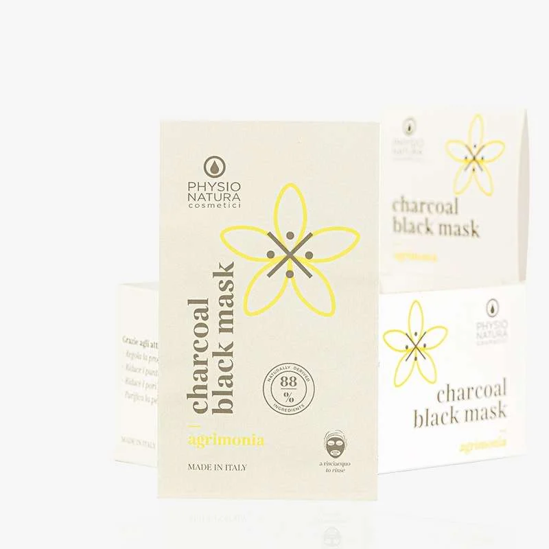 PHYSIO NATURA HOMECARE – AGRIMONIA CHARCOAL BLACK MASK 15 G.