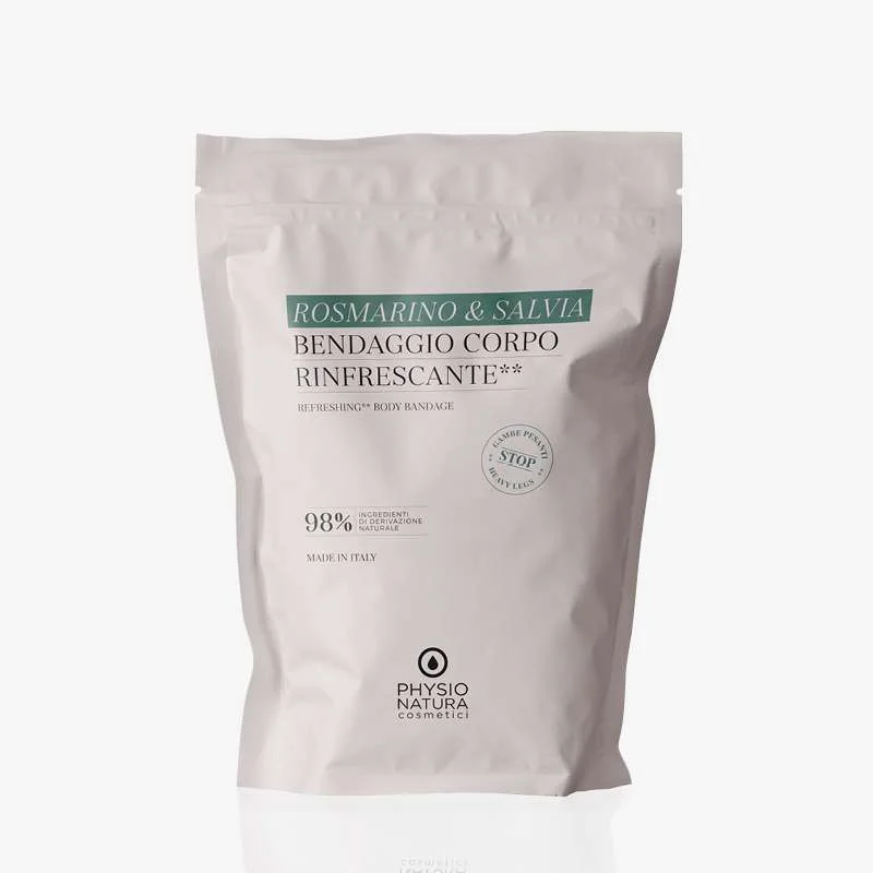 PHYSIO NATURA PRO & HOME – BENDAGGIO CORPO RINFRESCANTE – ROSMARINO & SALVIA – 2 PZ. 6 MT x 15 CM.