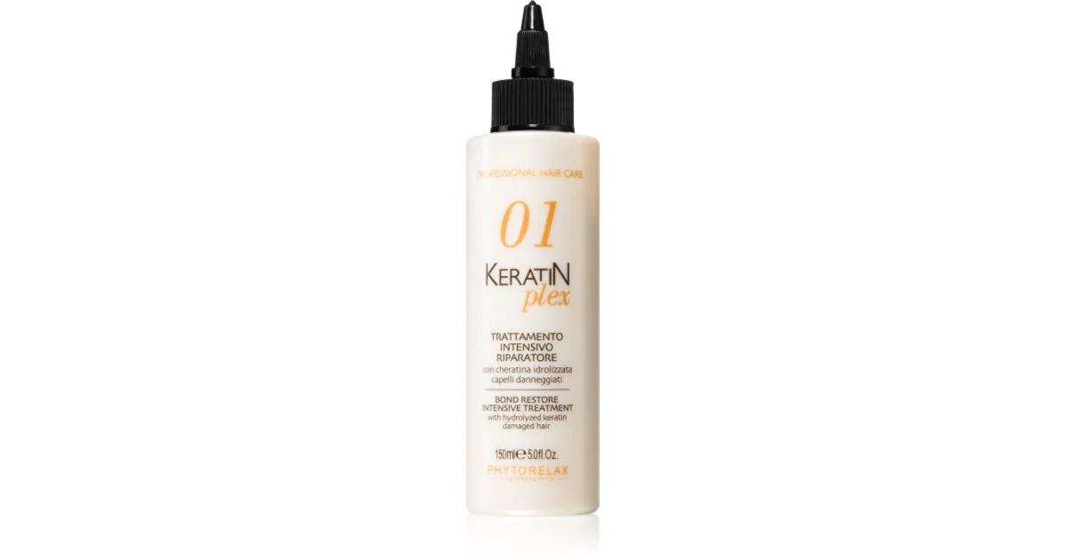 Phytorelax Laboratories Keratin Plex trattamento rigenerante intensivo per capelli rovinati e fragili 150 ml