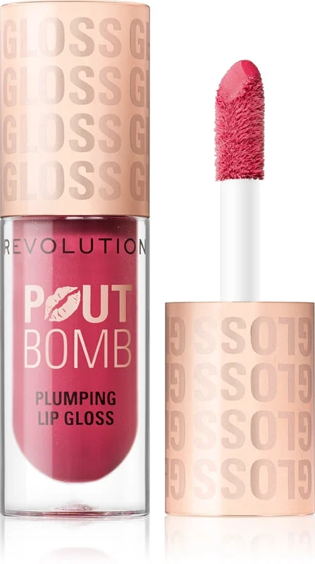 Makeup Revolution Pout Bomb lucidalabbra effetto volumizzante colore Rosewood Rose Pink 4,6 ml