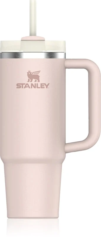 Stanley Quencher H2.O FlowState™ Bicchiere termico in acciaio inox con cannuccia Rose Quartz 2.0 890 ml