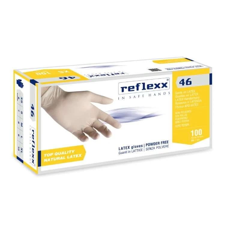 GUANTO LATTICE SENZA POLVERE REFLEXX 46 – 100 PZ. MIS. L