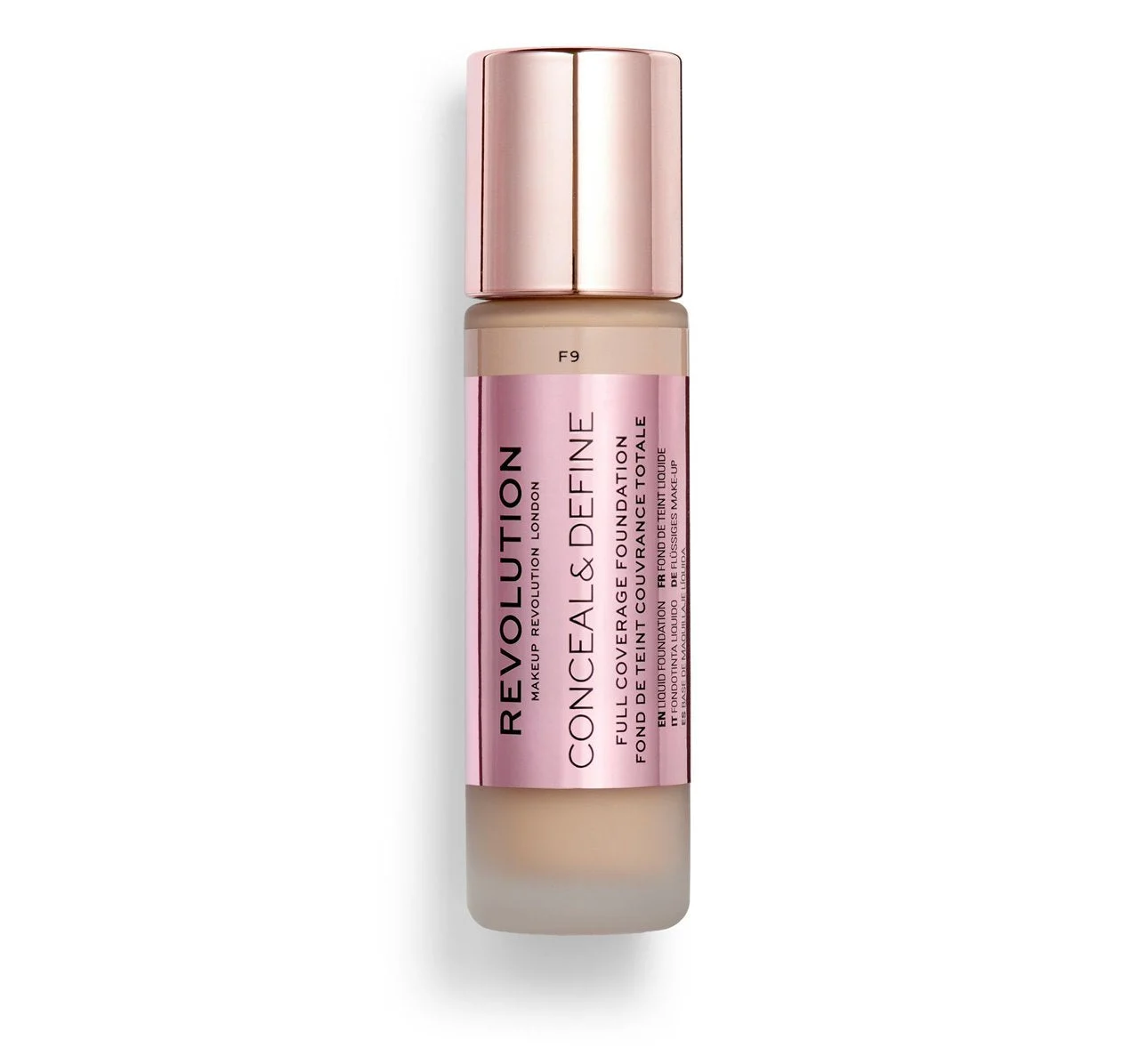 Revolution Make Up corregge e Definisce Fondotinta a Copertura Totale F9 23ml