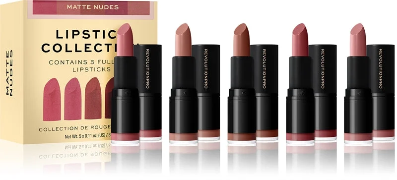 Makeup Revolution Matte Nude Collection (5 pz) - Set di cinque rossetti - 3,2 g