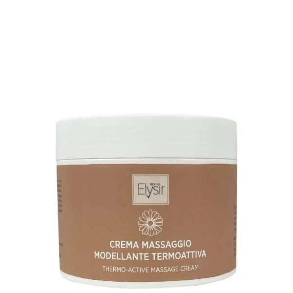 ELYSIR CREMA MASSAGGIO CORPO MODELLANTE TERMOATTIVA CON CAPSICO, TE’ VERDE E PISTACCHIO 500ML