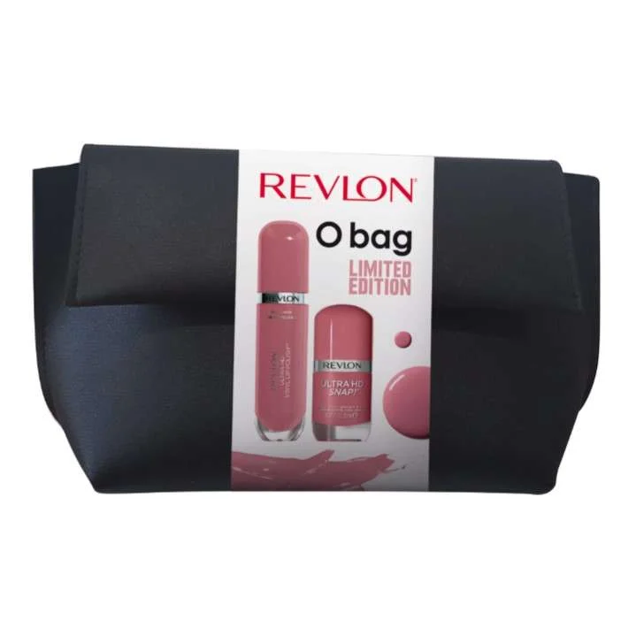REVLON O BAG LIMITED EDITION BLACK CON ROSSETO LIQUIDO UHD VINYL & SMALTO ULTRA HD SNAP! NAIL