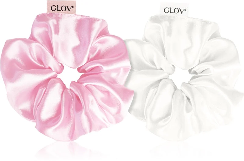 GLOV Satin Scrunchies S elastici per capelli Beige/rosa 2 pezzi