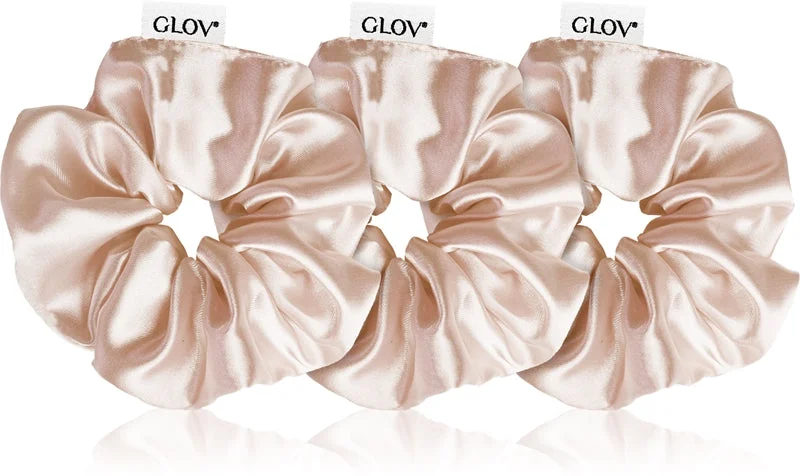 GLOV Satin Scrunchies S/M/L elastici per capelli Spumante 3 pezzi