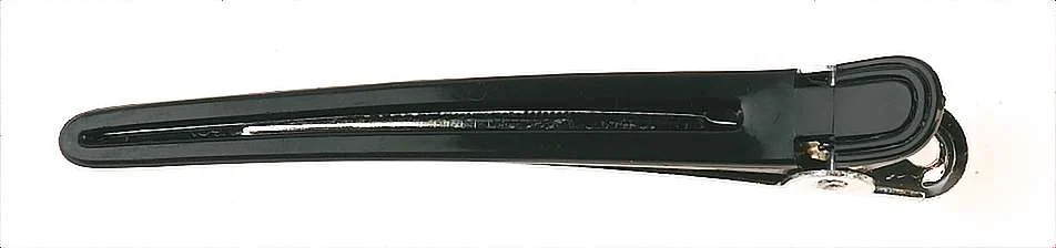 PINZA FERMACIOCCHE ALLUMINIO/PLASTICA COL. NERO x 12 PZ.