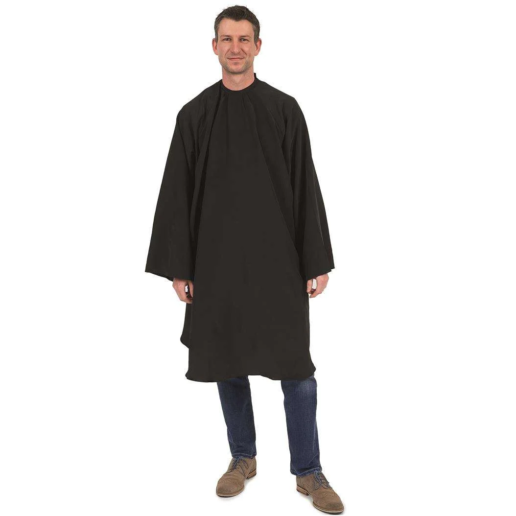 MANTELLA TAGLIO UOMO BARBURYS CON MANICHE XL NERA