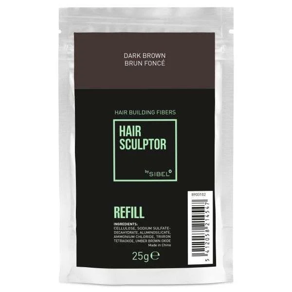 HAIR SCULPTOR BUILDING FIBERS CASTANO SCURO REFILL 25 GR.