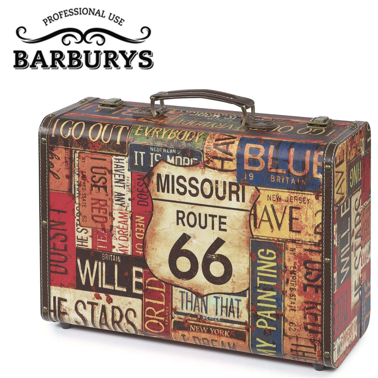 VALIGIA DA BARBIERE ROUTE 66 VINTAGE CASE