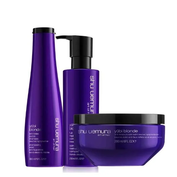 SHU UEMURA YUBI BLOND ANTI-BRASS 300 ML. + CONDITIONER 250 ML + MASK 200 ML