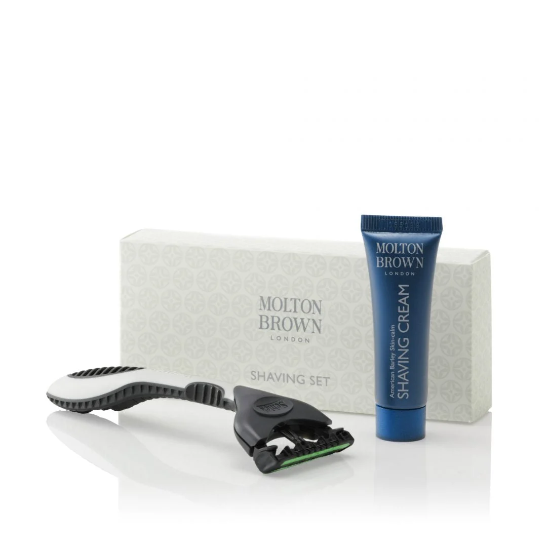 Kit da barba Luxury Collection Set Molton Brown: rasoio da barba 1 lama + crema da barba