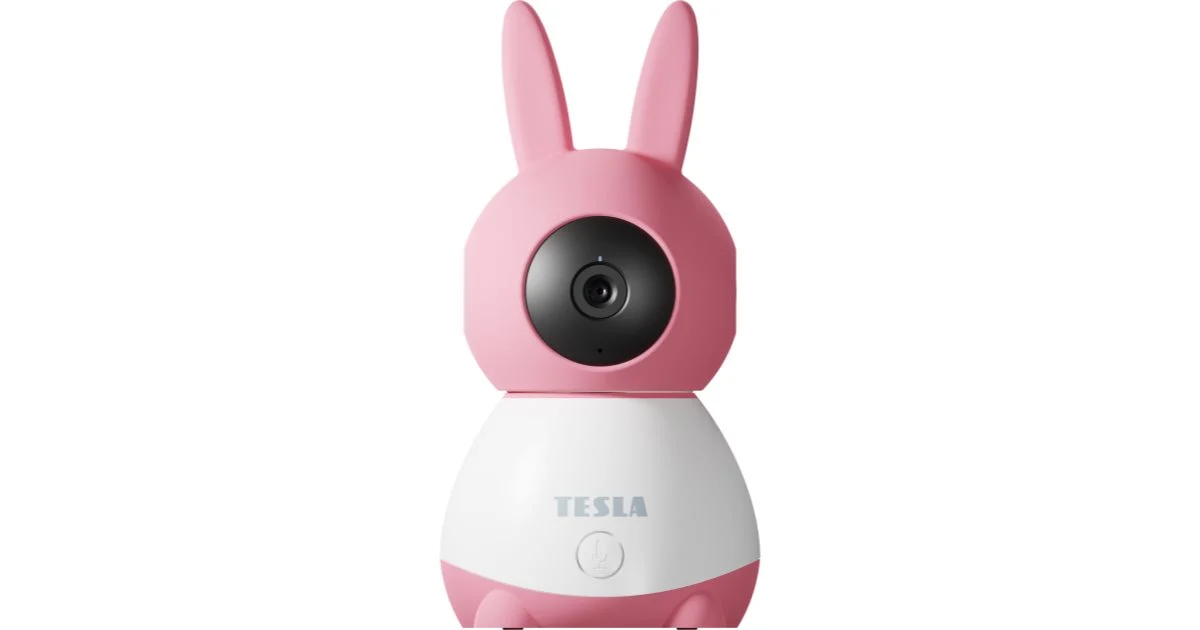 Tesla Smart Camera 360 Baby Pink video baby monitor