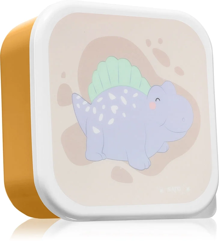 Saro Baby Snack porta-merenda senape 3 pezzi