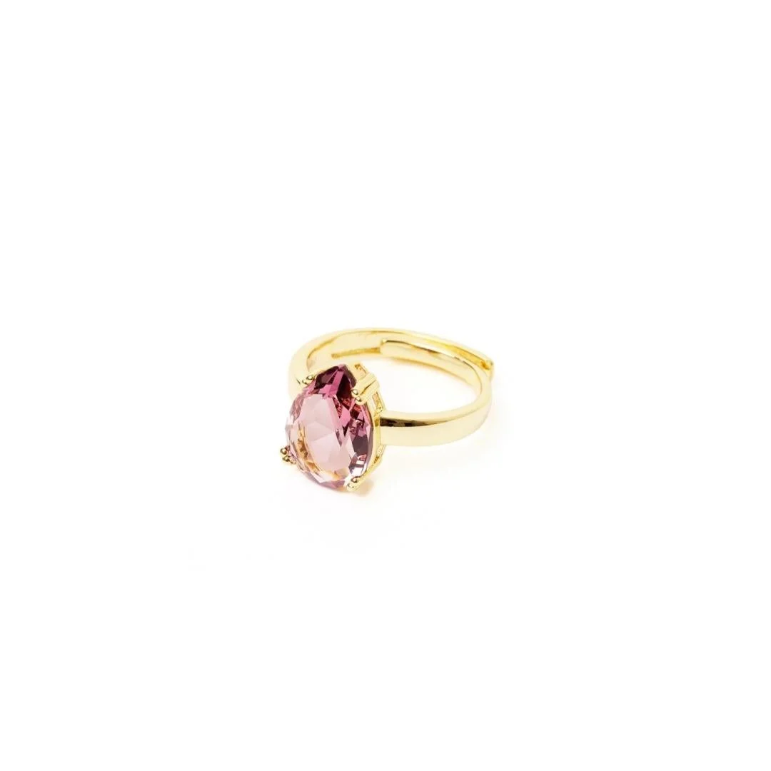 Anello cristallo a goccia Ninfa