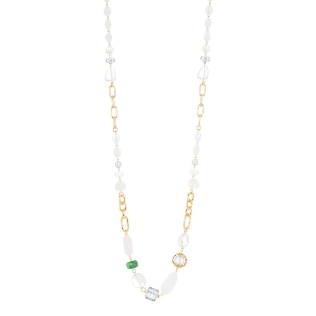 Collana lunga catena e beads Rio