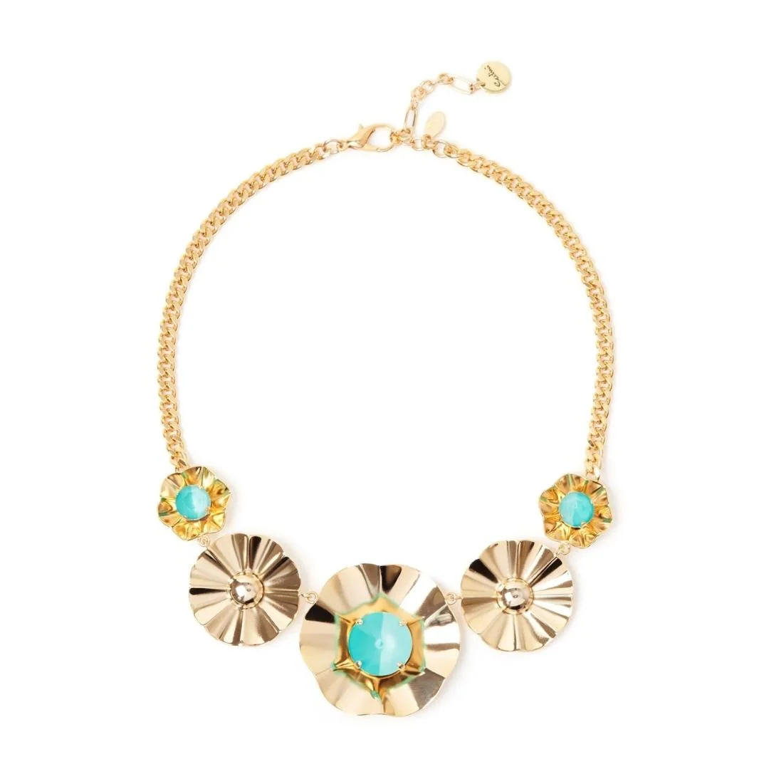 Collana corta groumette e fiori Ribera