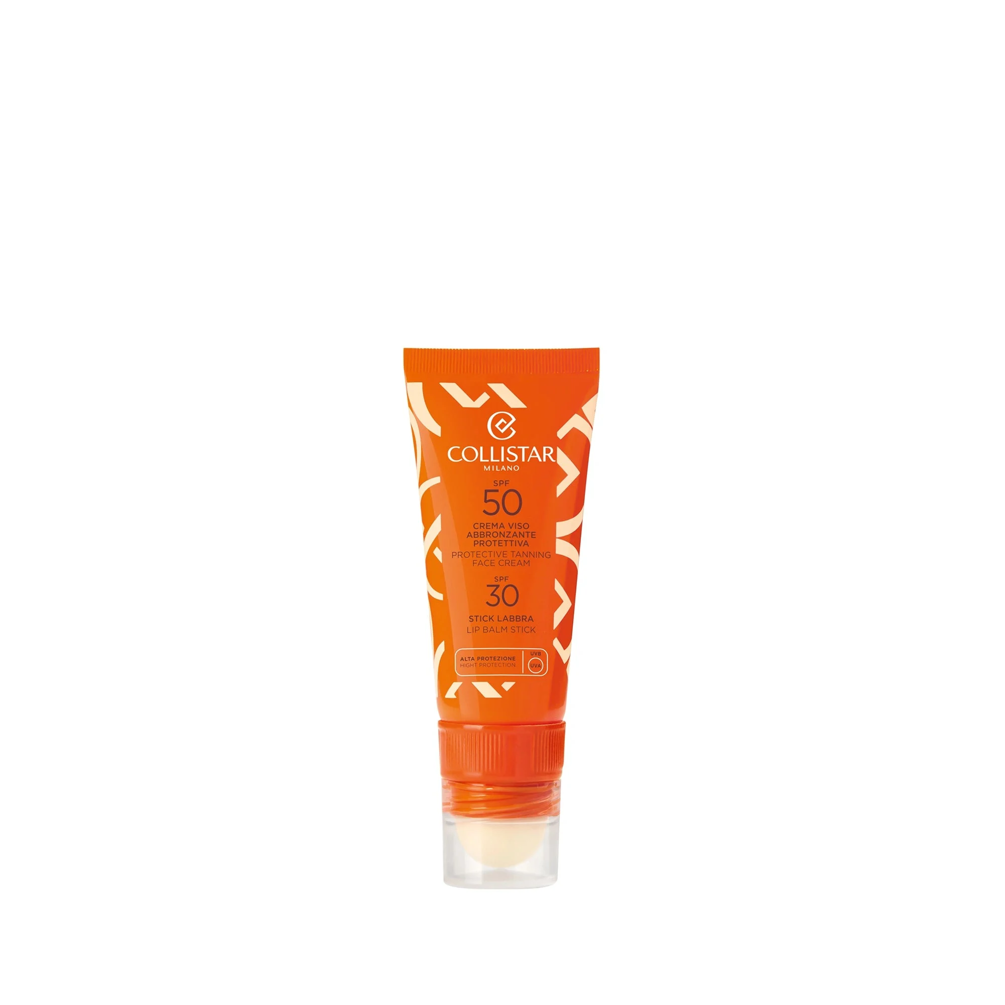 Crema Viso Abbronzante Protettiva SPF50 e Stick labbra SPF30
