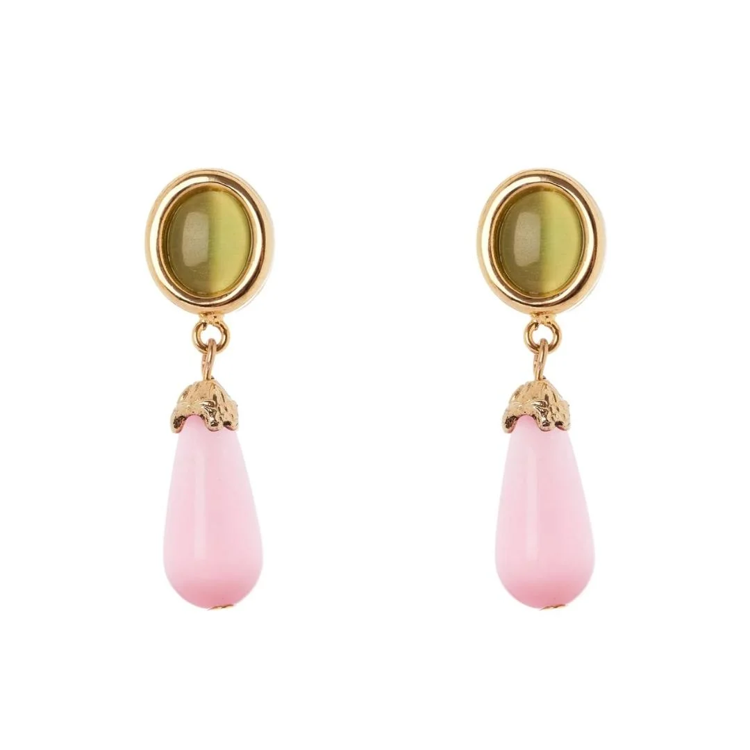 Orecchini cabochon e goccia Tarocchi