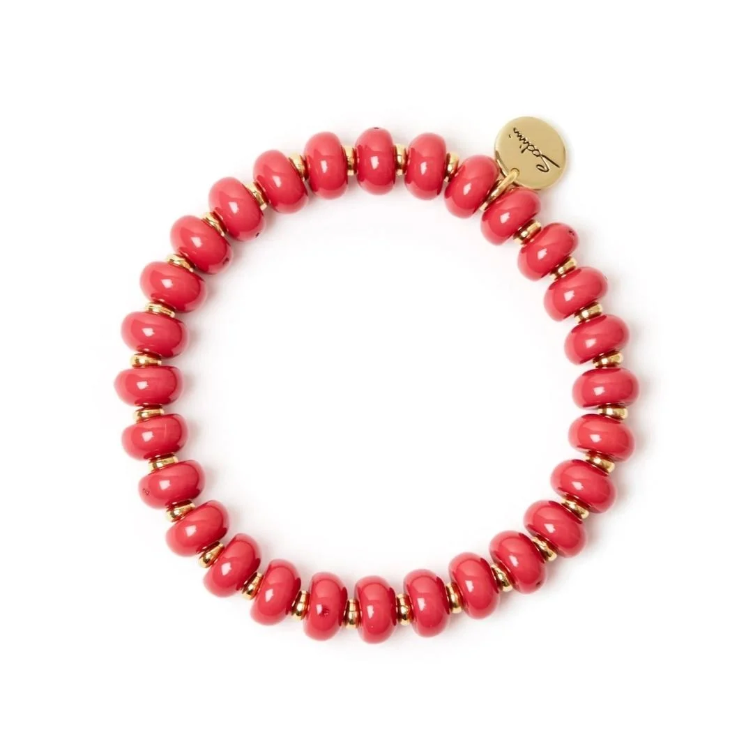 Bracciale elastico bonbon e anellini Apuana