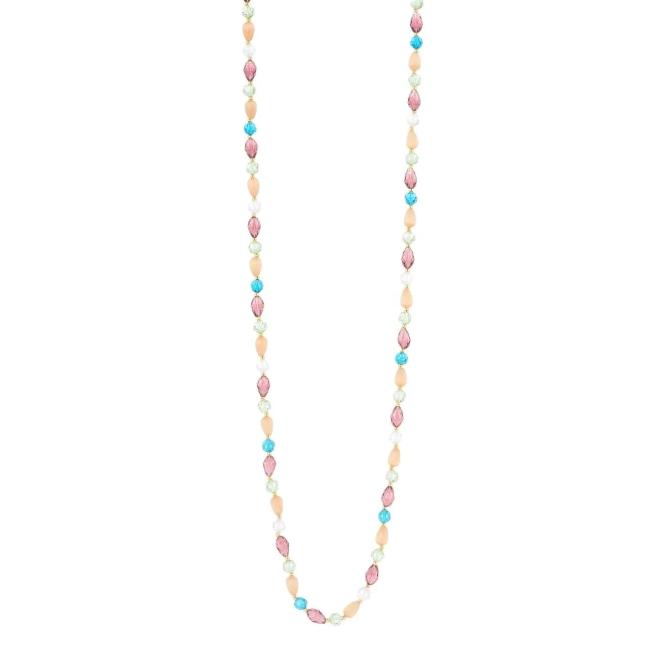 Collana lunga cristalli e cabochon Ninfa