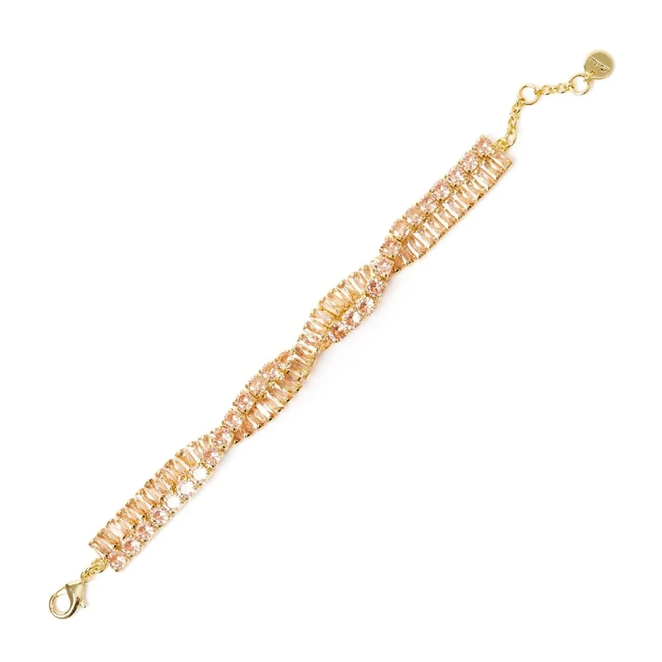 Bracciale a due fili di zirconi incrociati Serenissima
