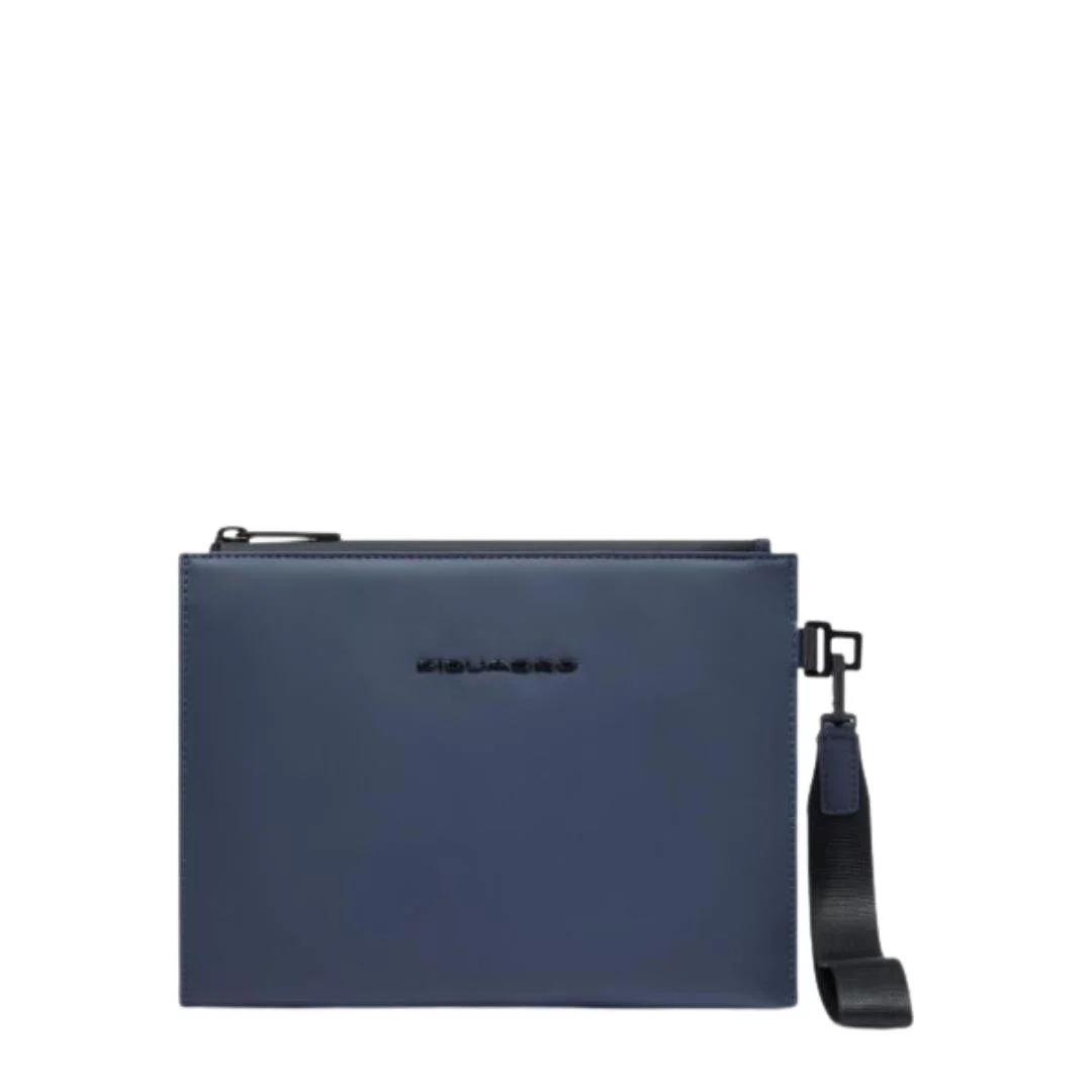 Pochette Piatta in Tessuto Gommato